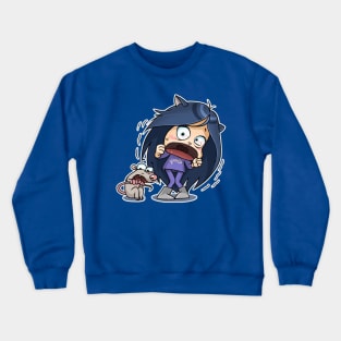 Kitty The Witch Astonished. Crewneck Sweatshirt